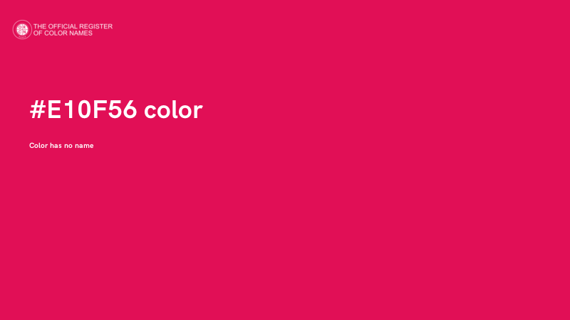 #E10F56 color image
