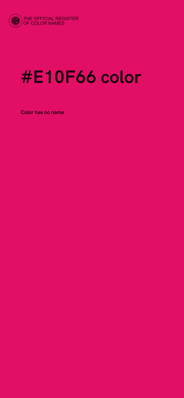 #E10F66 color image