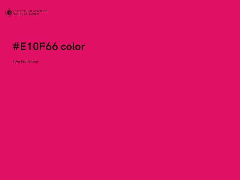 #E10F66 color image