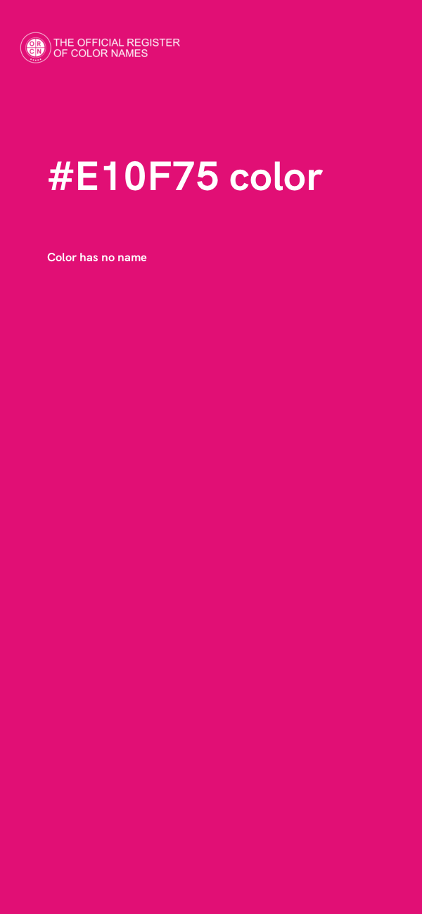 #E10F75 color image