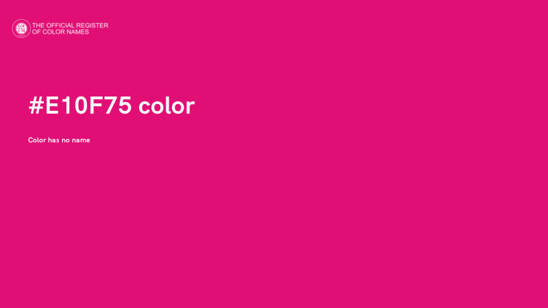 #E10F75 color image
