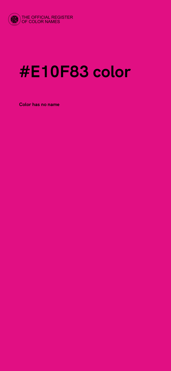 #E10F83 color image