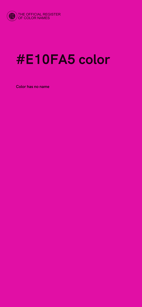 #E10FA5 color image