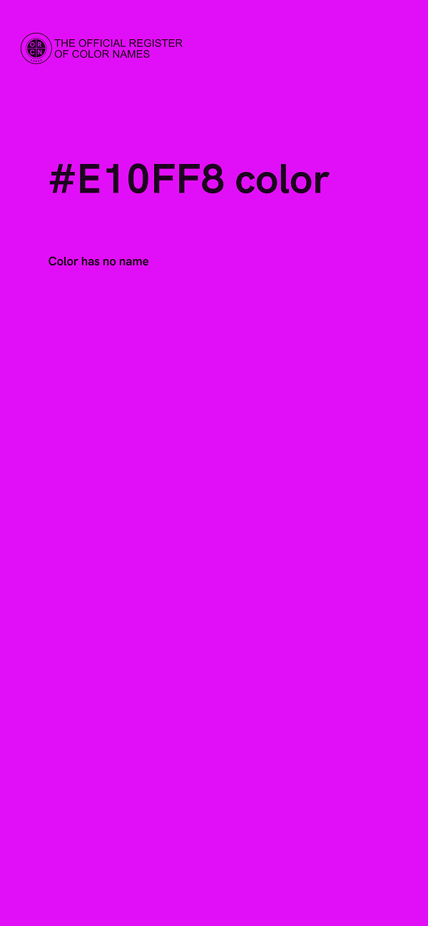 #E10FF8 color image