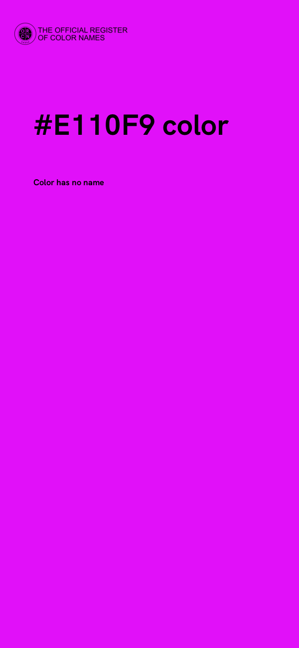 #E110F9 color image