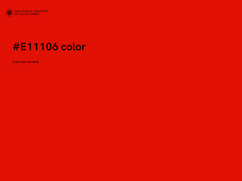 #E11106 color image