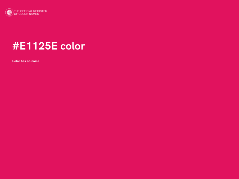 #E1125E color image