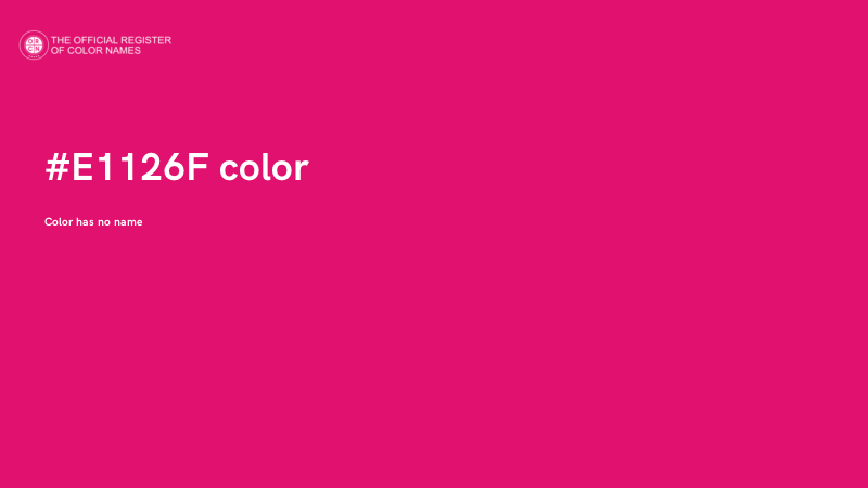 #E1126F color image