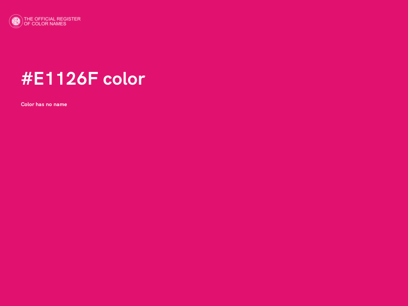 #E1126F color image