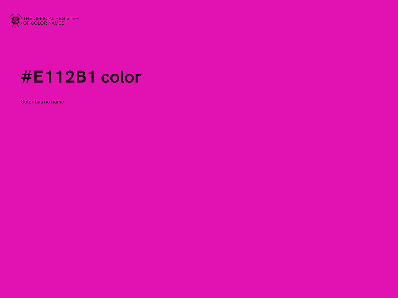 #E112B1 color image