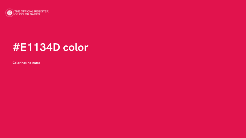 #E1134D color image