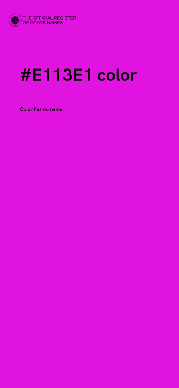 #E113E1 color image