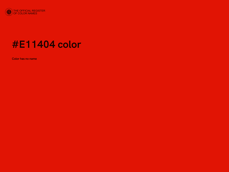 #E11404 color image