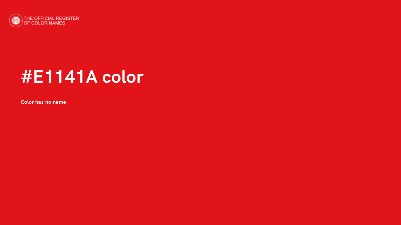 #E1141A color image