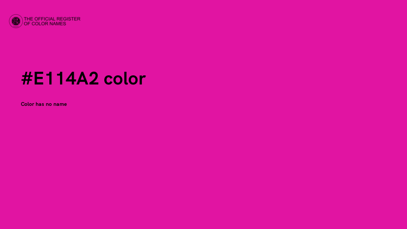 #E114A2 color image