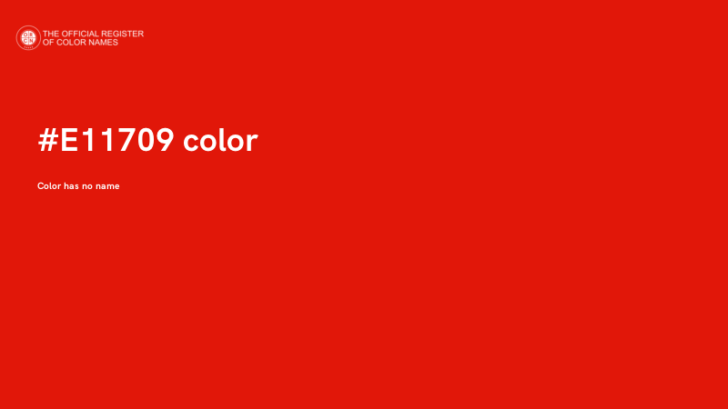 #E11709 color image