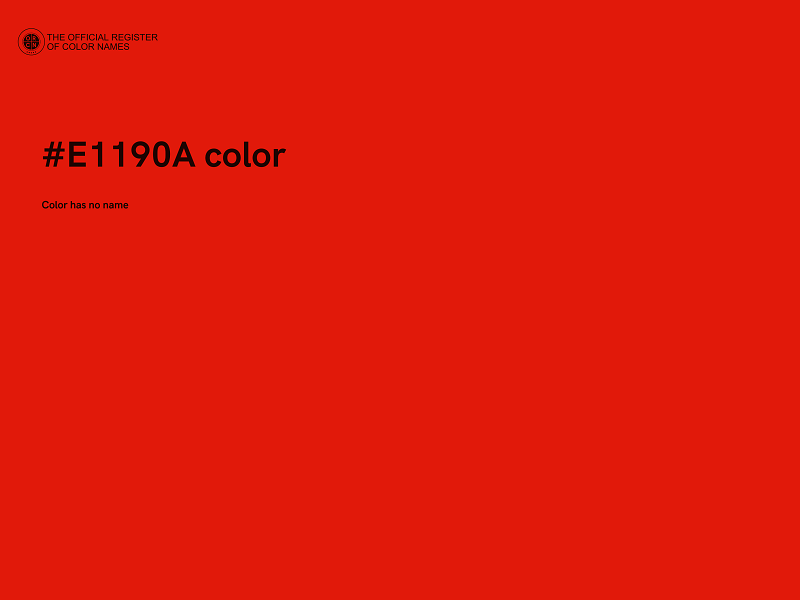 #E1190A color image