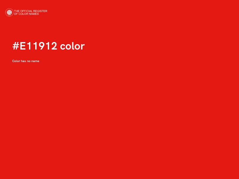 #E11912 color image