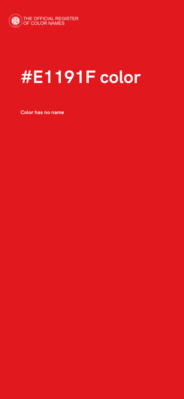 #E1191F color image