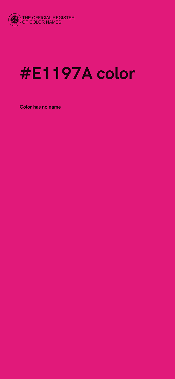 #E1197A color image