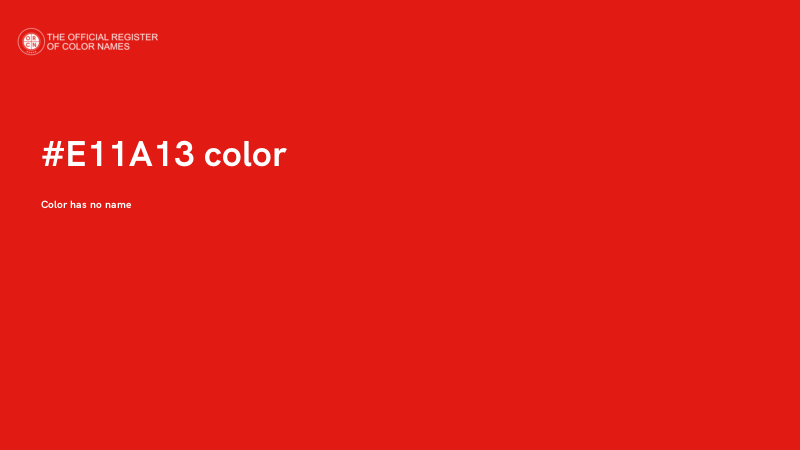 #E11A13 color image