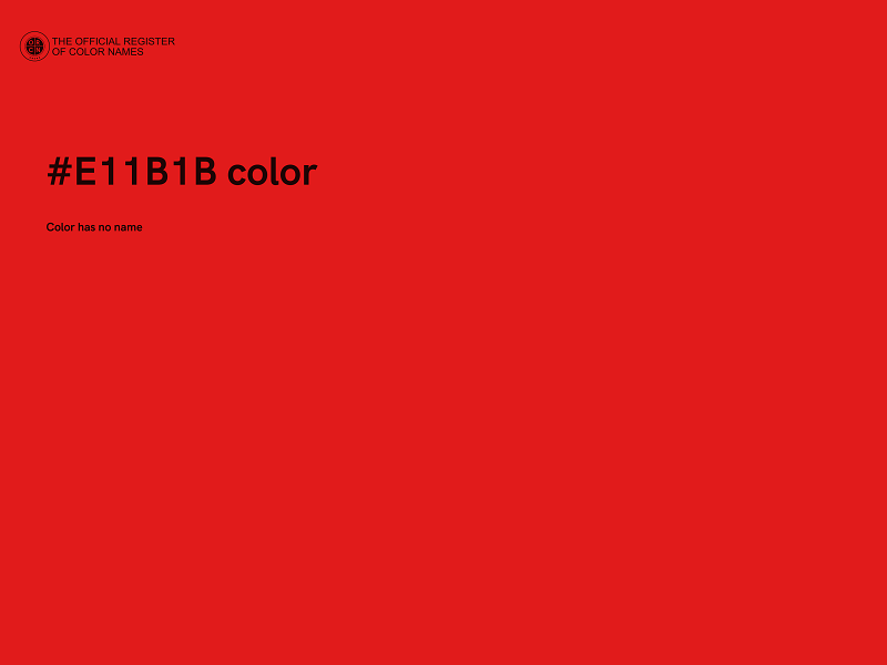 #E11B1B color image