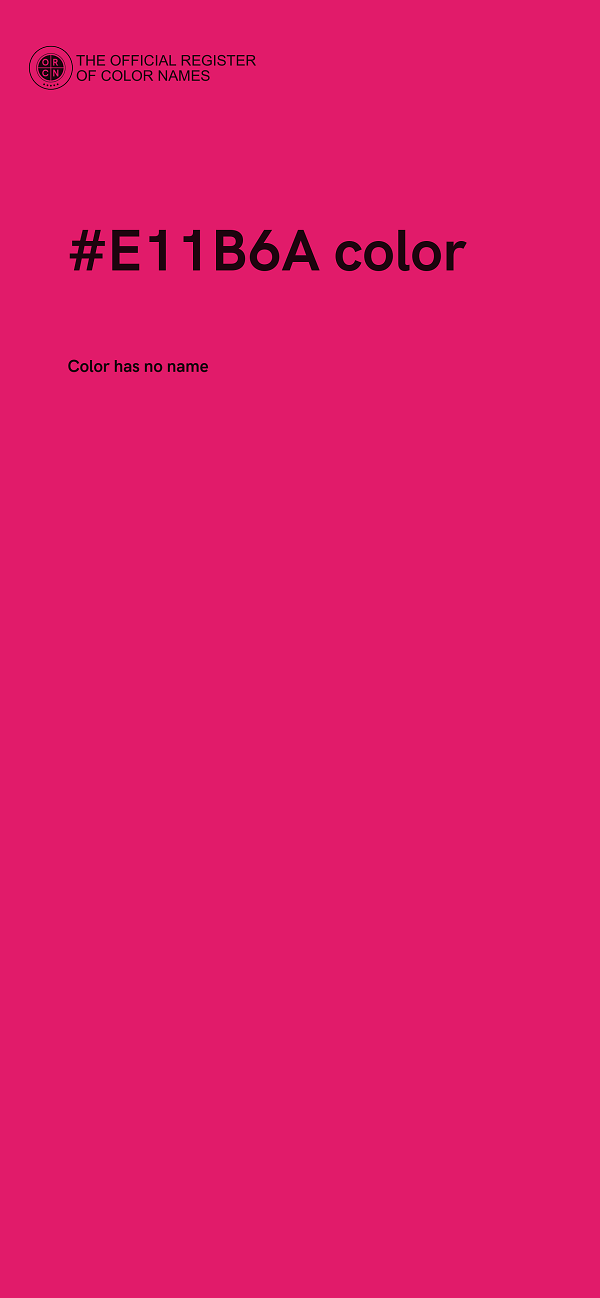 #E11B6A color image