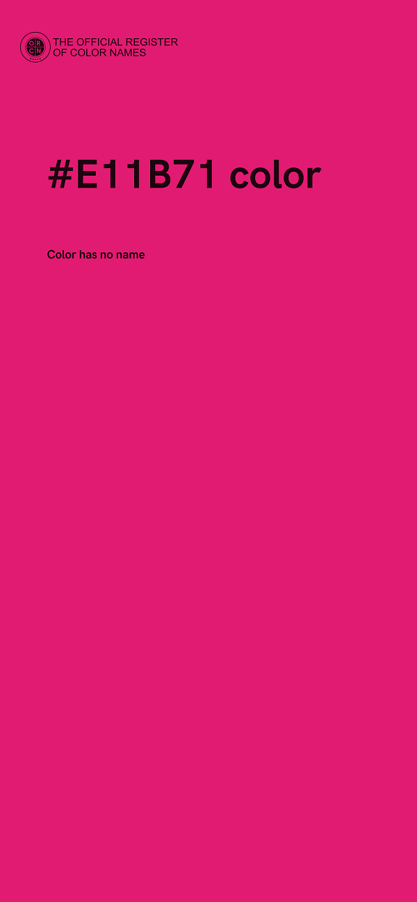 #E11B71 color image