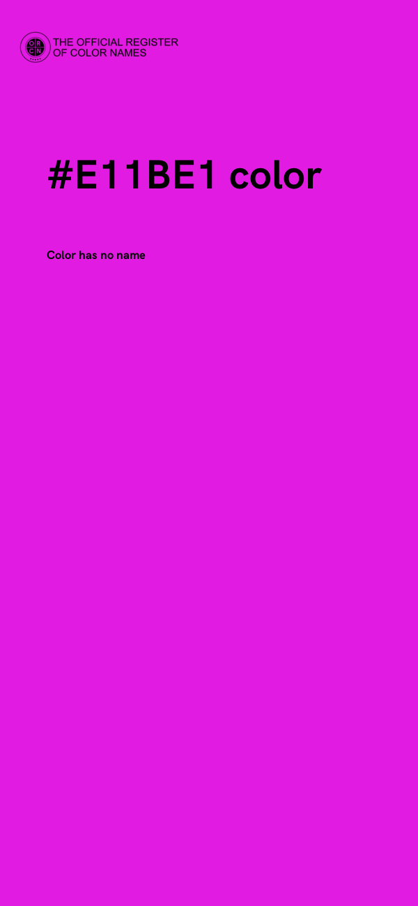 #E11BE1 color image