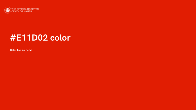 #E11D02 color image