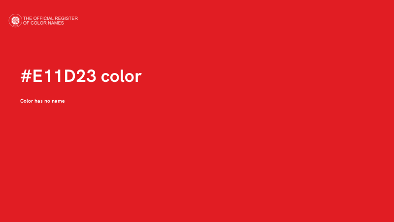 #E11D23 color image