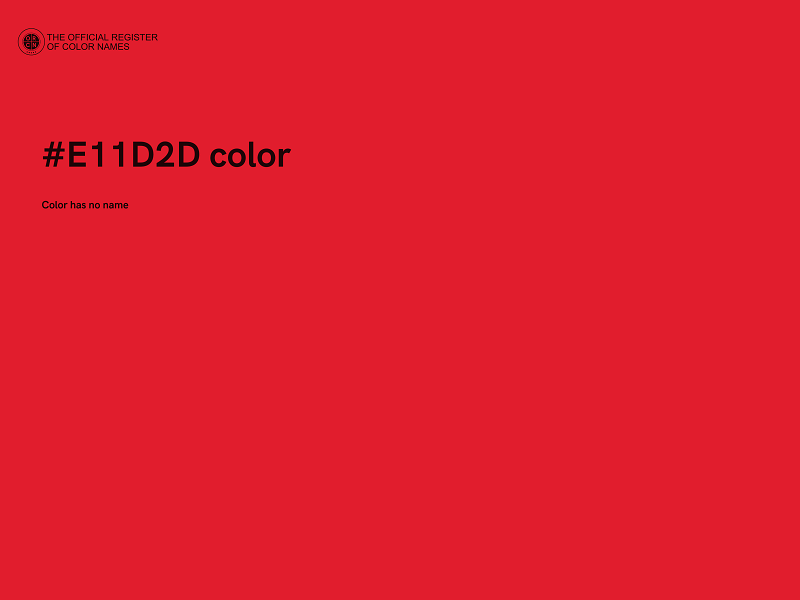 #E11D2D color image