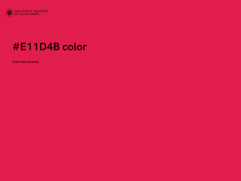 #E11D4B color image