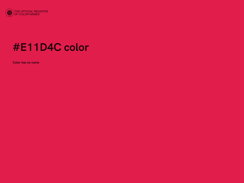 #E11D4C color image
