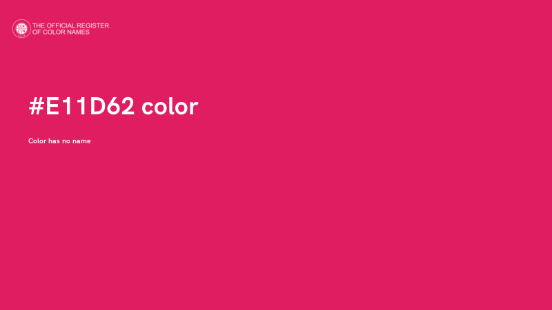 #E11D62 color image
