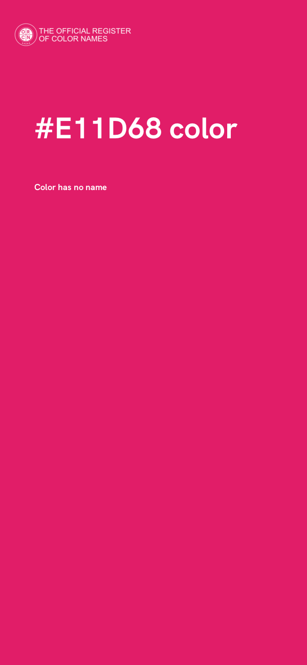 #E11D68 color image