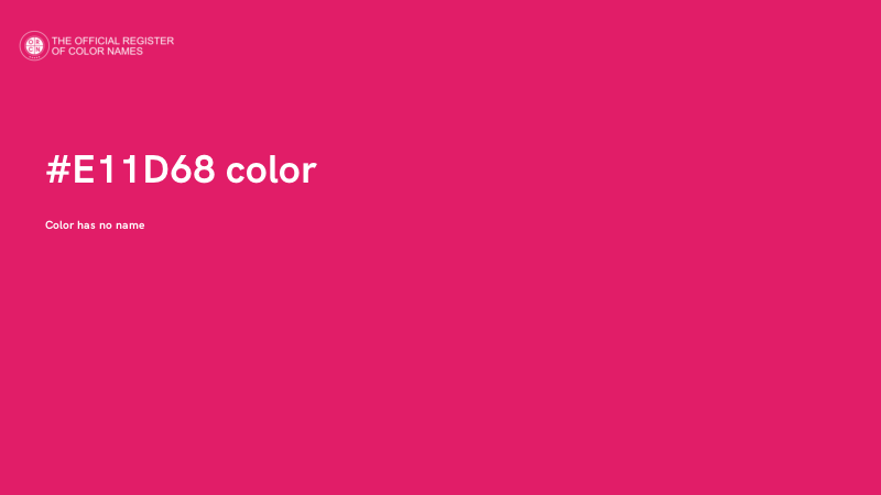 #E11D68 color image