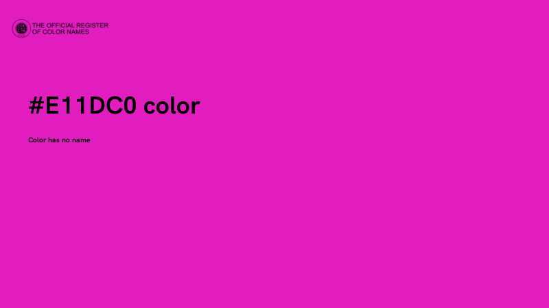 #E11DC0 color image