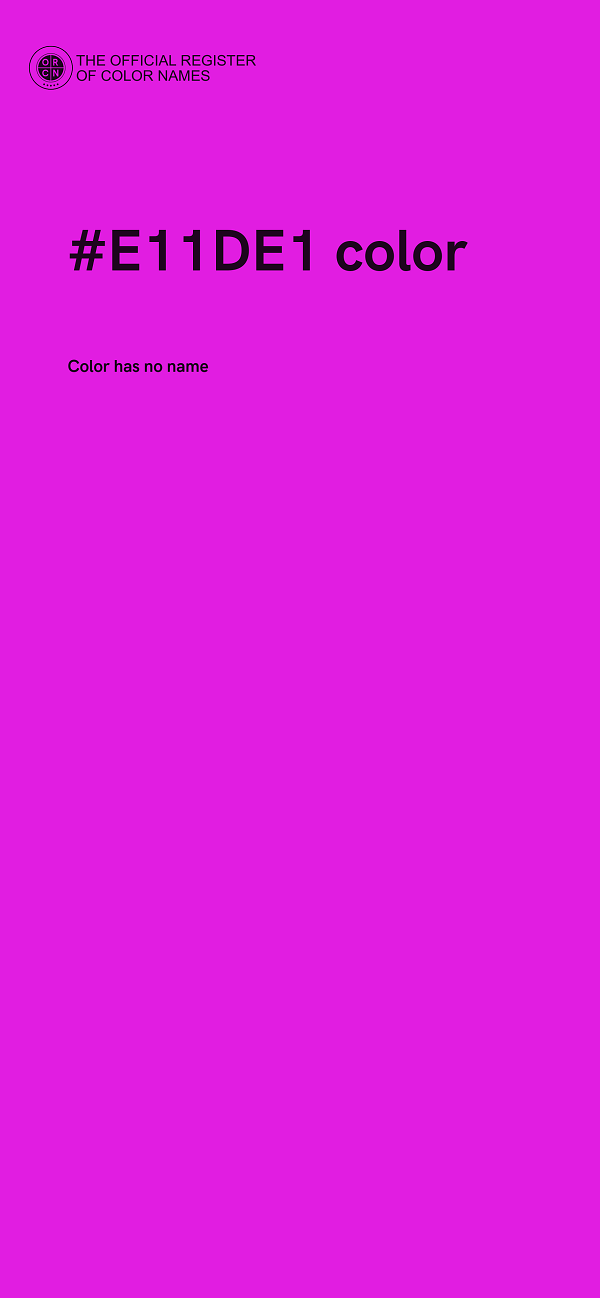 #E11DE1 color image
