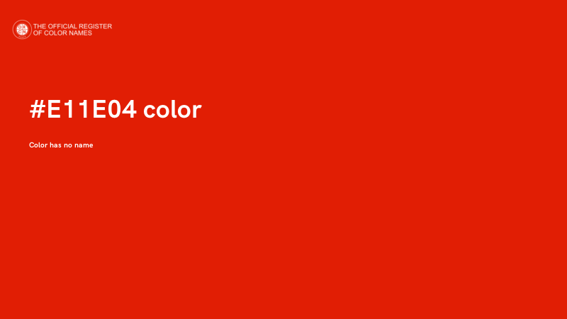 #E11E04 color image