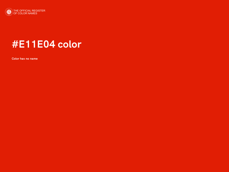 #E11E04 color image