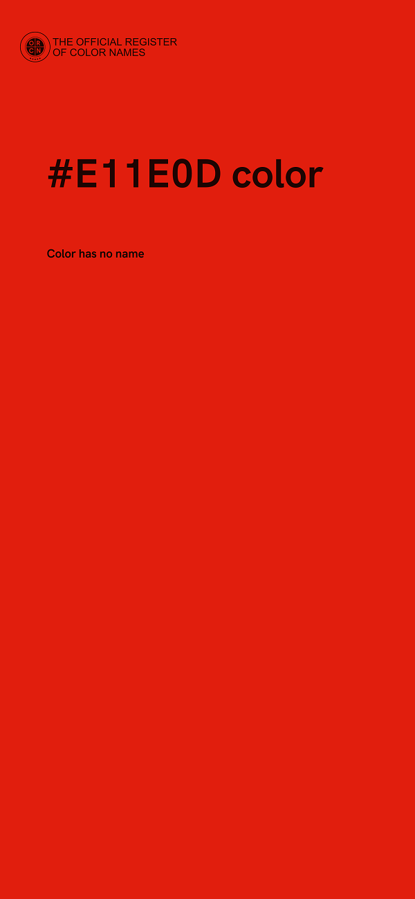 #E11E0D color image