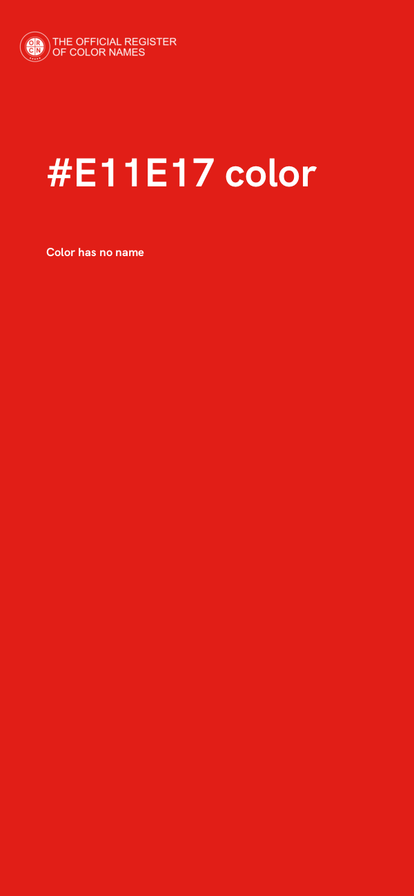 #E11E17 color image