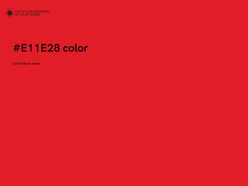 #E11E28 color image