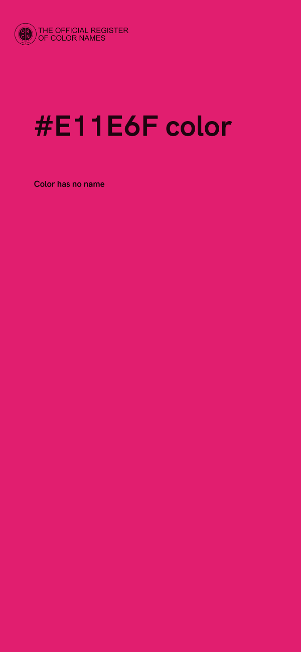 #E11E6F color image