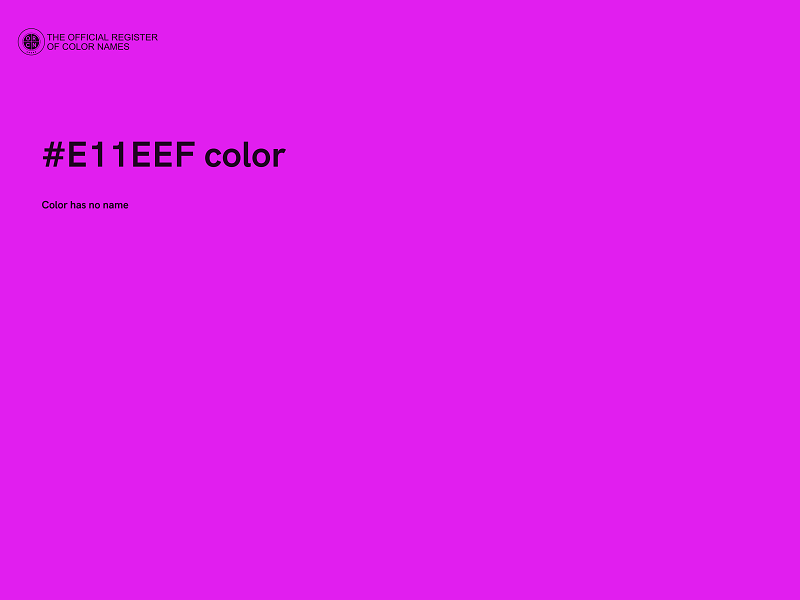 #E11EEF color image