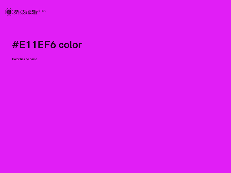 #E11EF6 color image