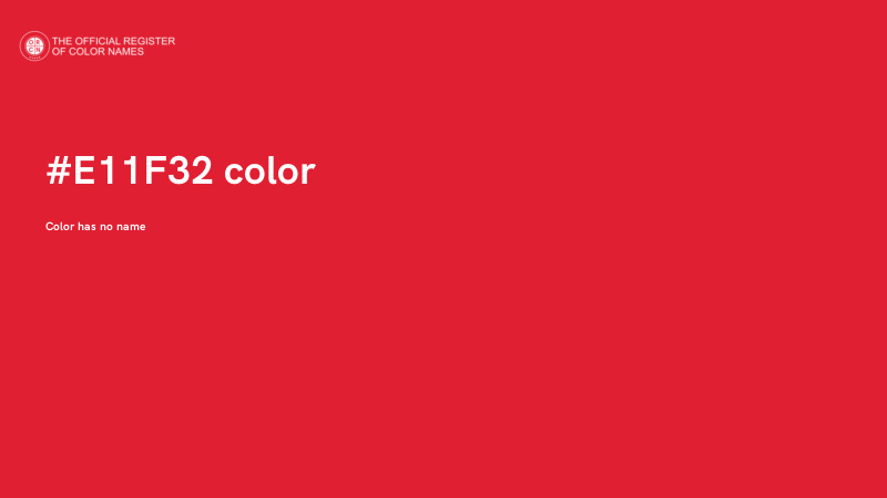 #E11F32 color image