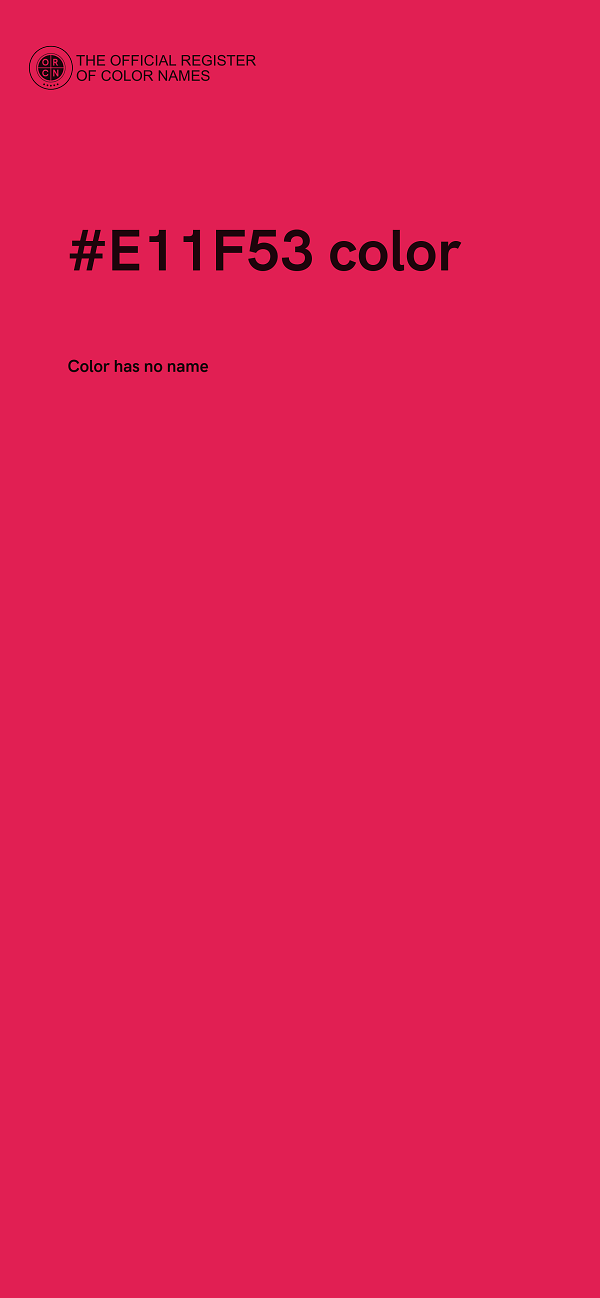 #E11F53 color image