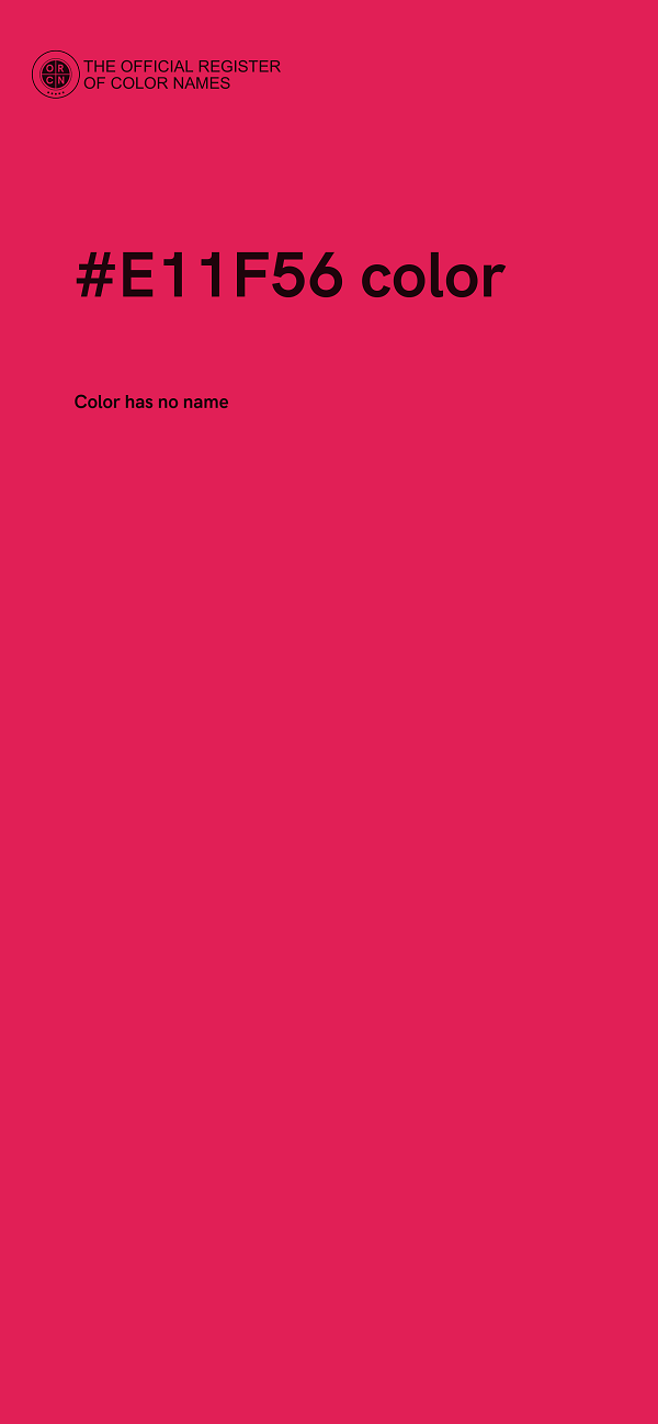 #E11F56 color image